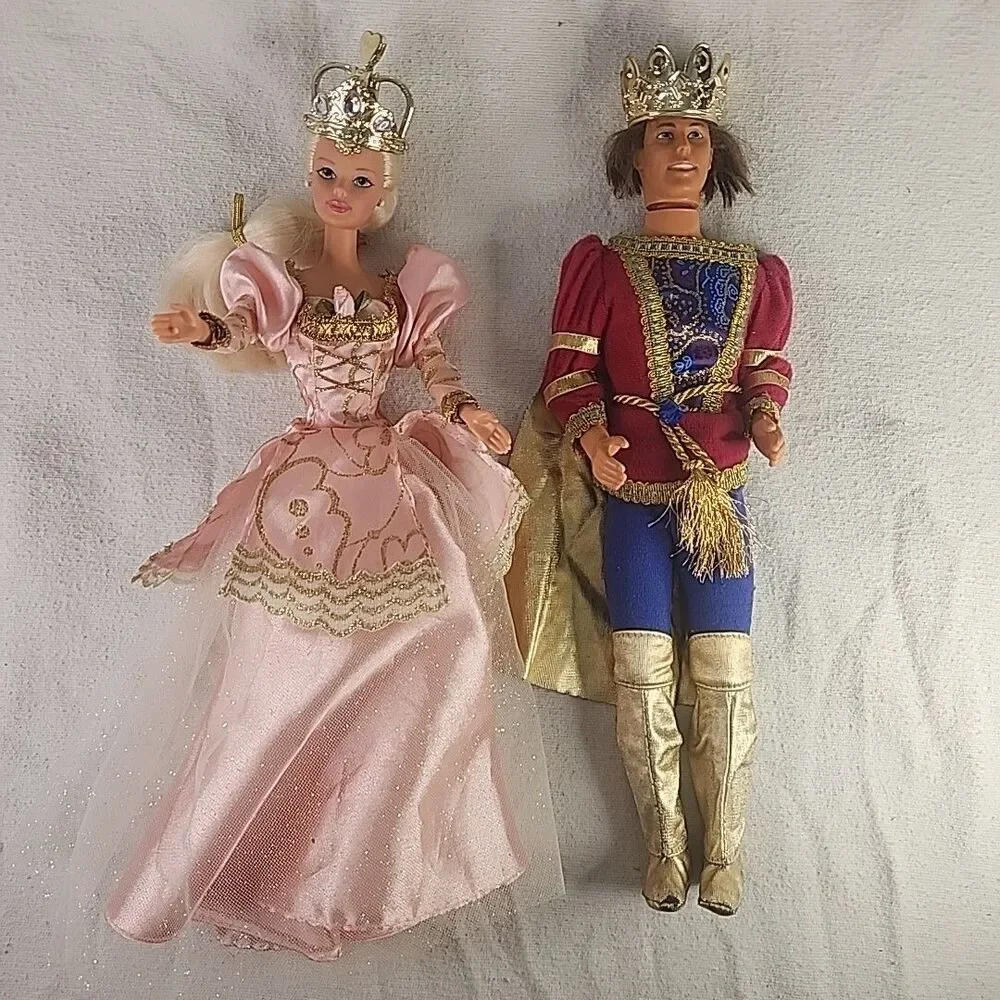 Barbie Rapunzel and Prince Ken Set Of 2 Mattel 1997 Blue Bag Missing Vintage